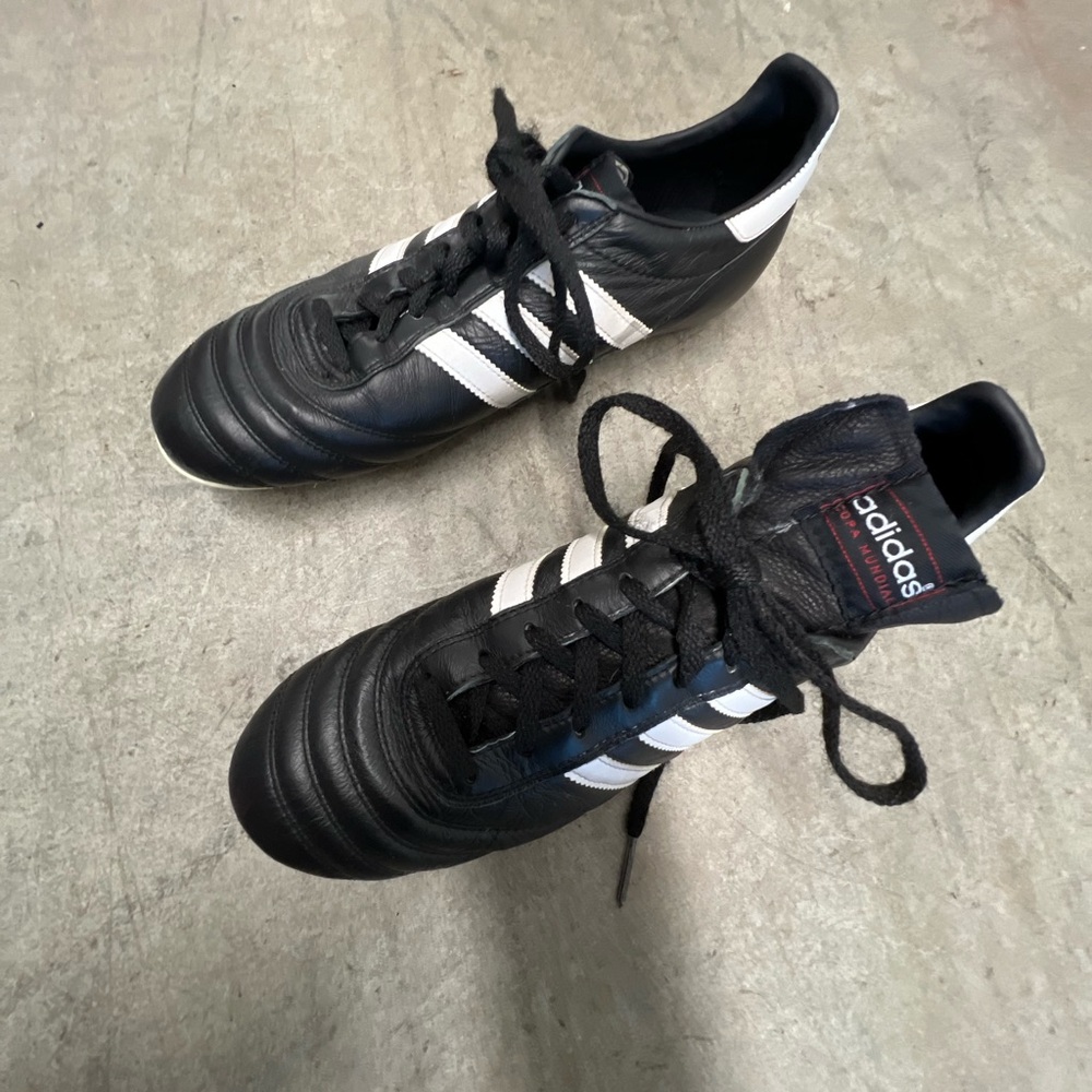 adidas Black White Athletic Soccer Shoes